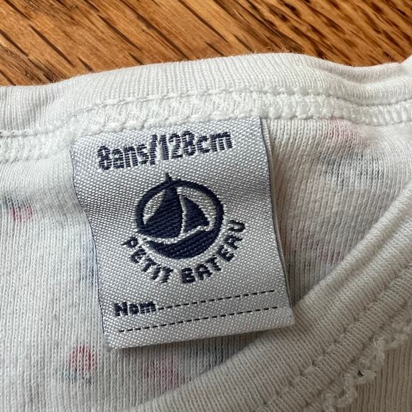 Petit Bateau Girl's Floral Print Cotton Short Sleeve Nightgown 128 cm / 8 years - Picture 4 of 5